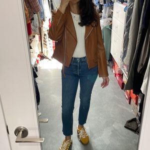 Mango Leather jacket - XS